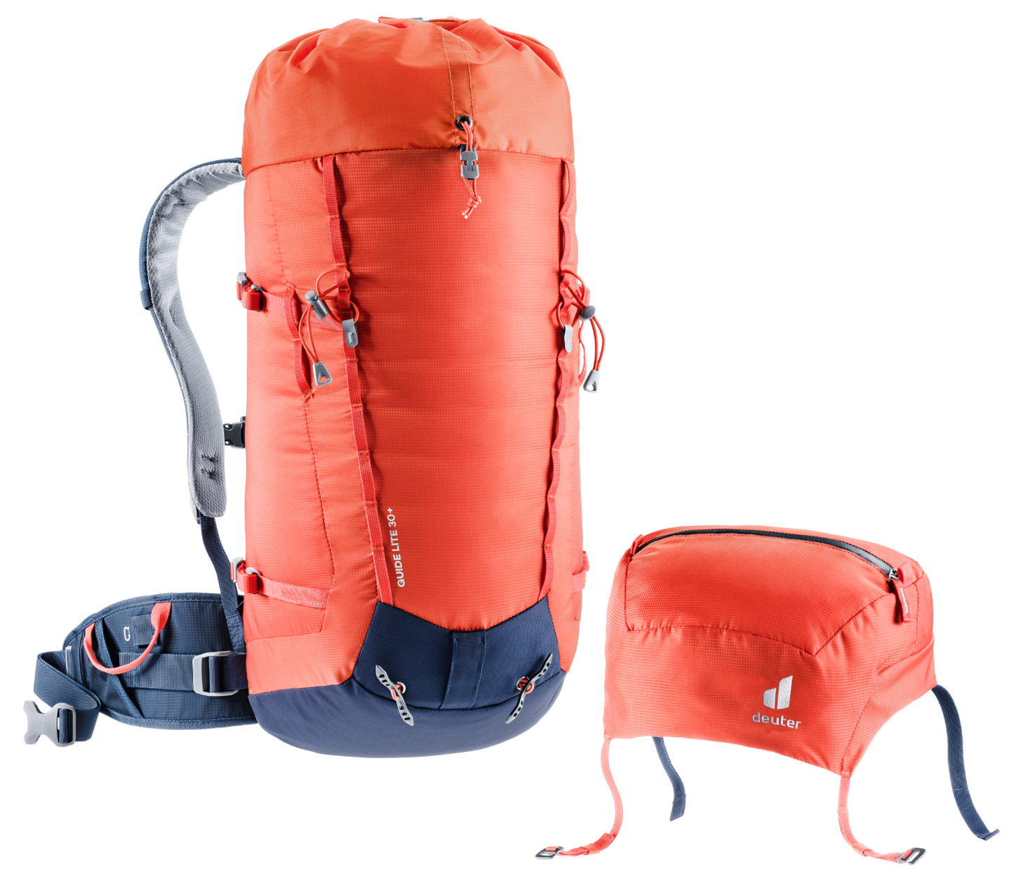Leichte bergsteiger Rücksack mit abmontierte Deckel